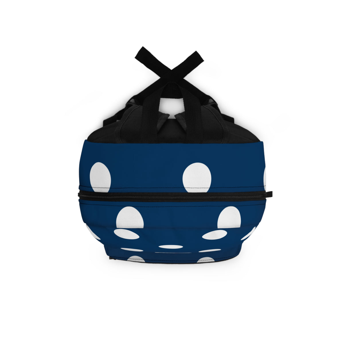 Navy Blue Polka Dot Backpack – Classic White Dot Graphic Backpack