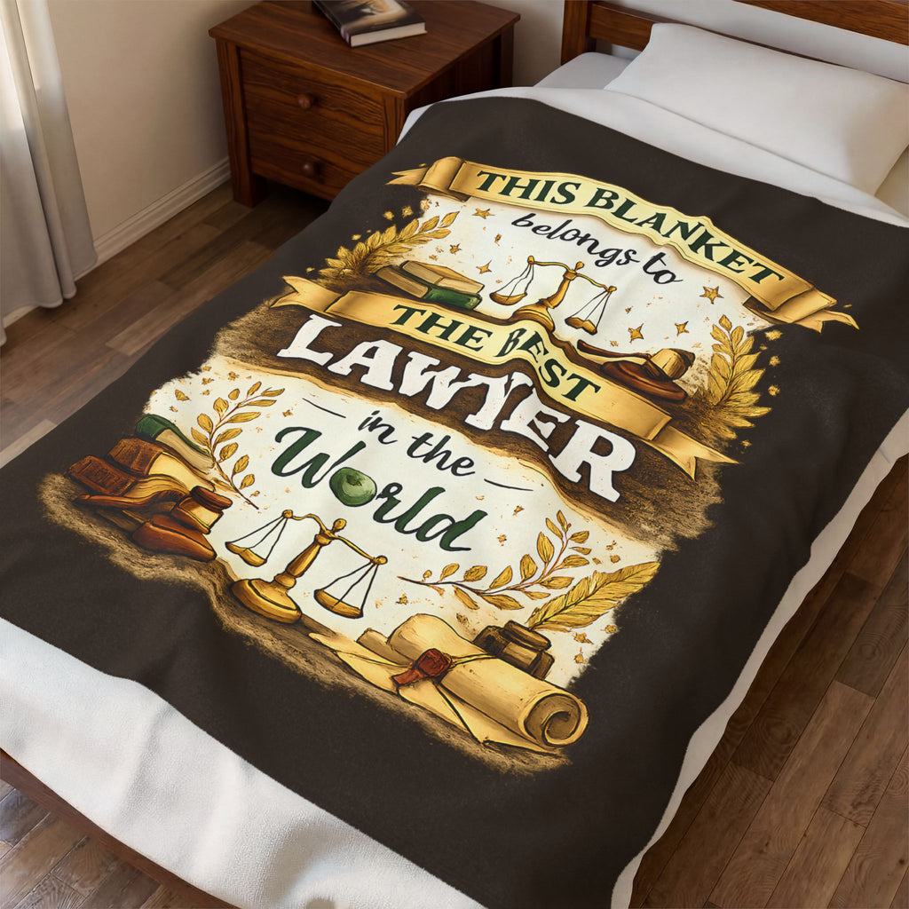 Best Lawyer Blanket Gift This Blanket Belongs to The Best Lawyer in the World  Funny Attorney Throw  Graduation Gift