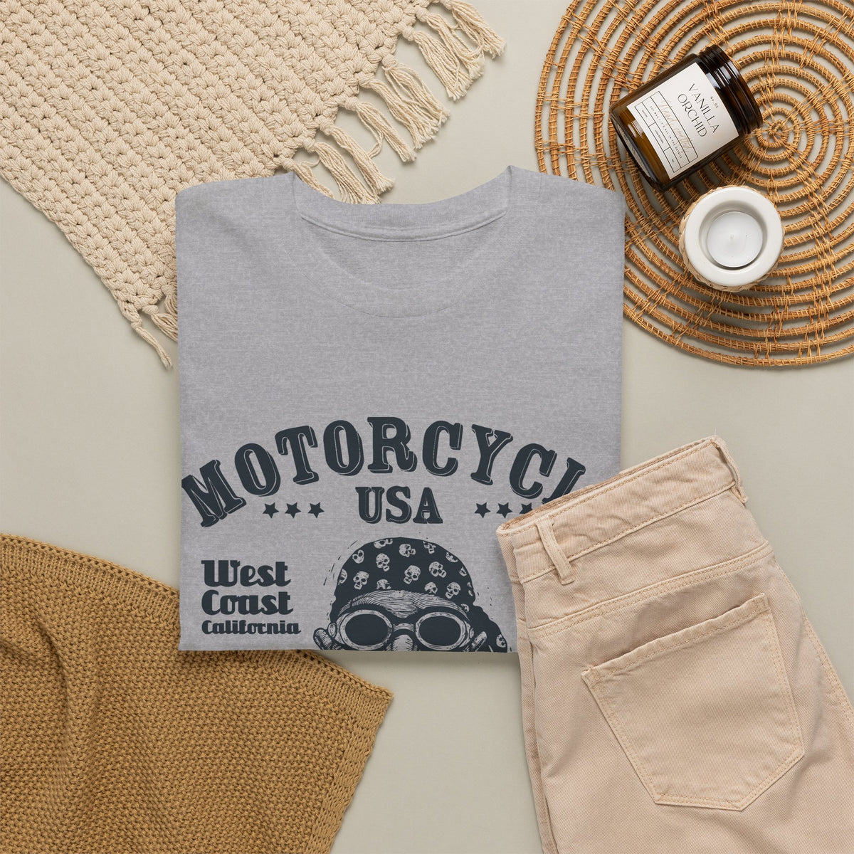 USA Motorcycle T-Shirt – Vintage Biker Life Graphic Tee