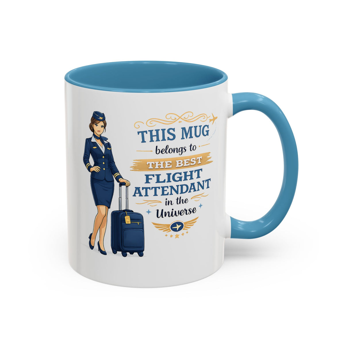 Best Flight Attendant Mug  This Mug Belongs To The Best Flight Attendant in the Universe, Cabin Crew Coffee Mug Gift
