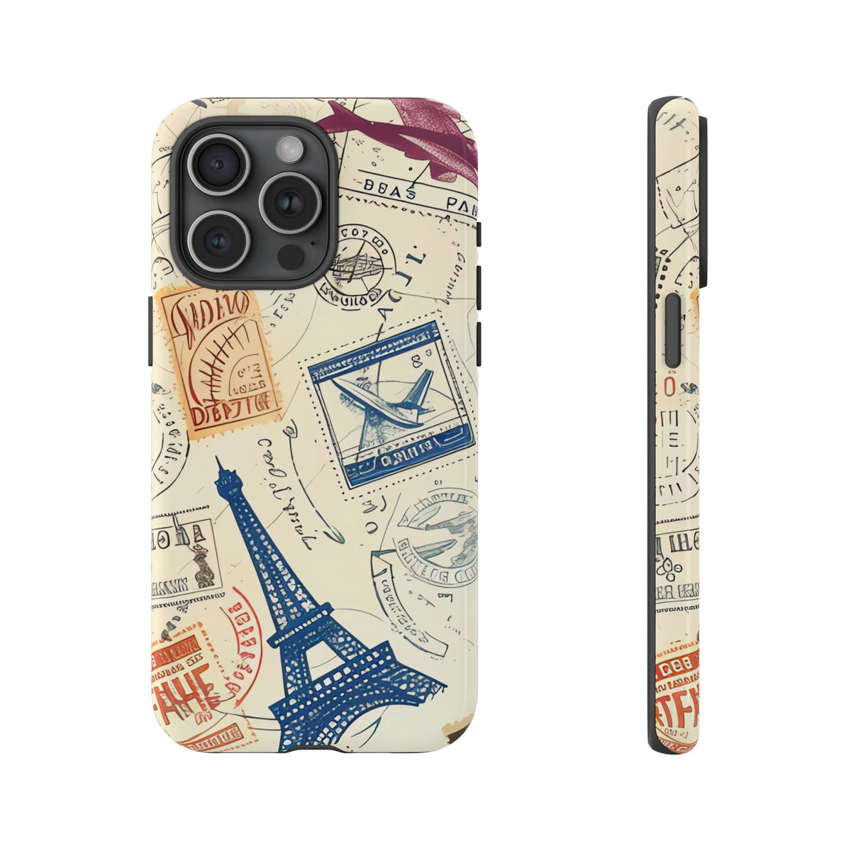 Paris Vintage Travel Tough Phone Case – Eiffel Tower Design
