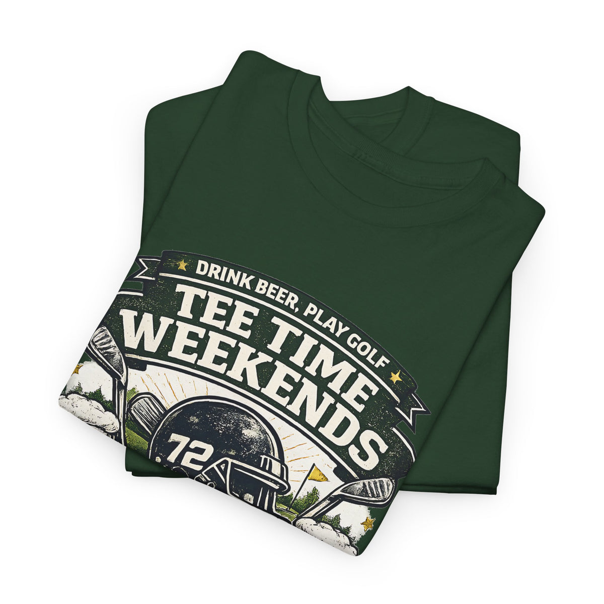 Golf & Beer T-Shirt – Tee Time Funny Golfing Graphic Tee