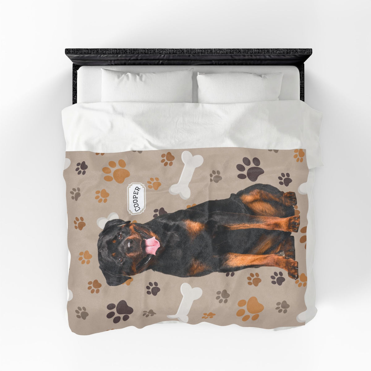 Custom Pet Blanket with Photo  Name  Personalized Dog Blanket  Cat Photo Throw  Sherpa Plush Pet Memorial Gift PET2
