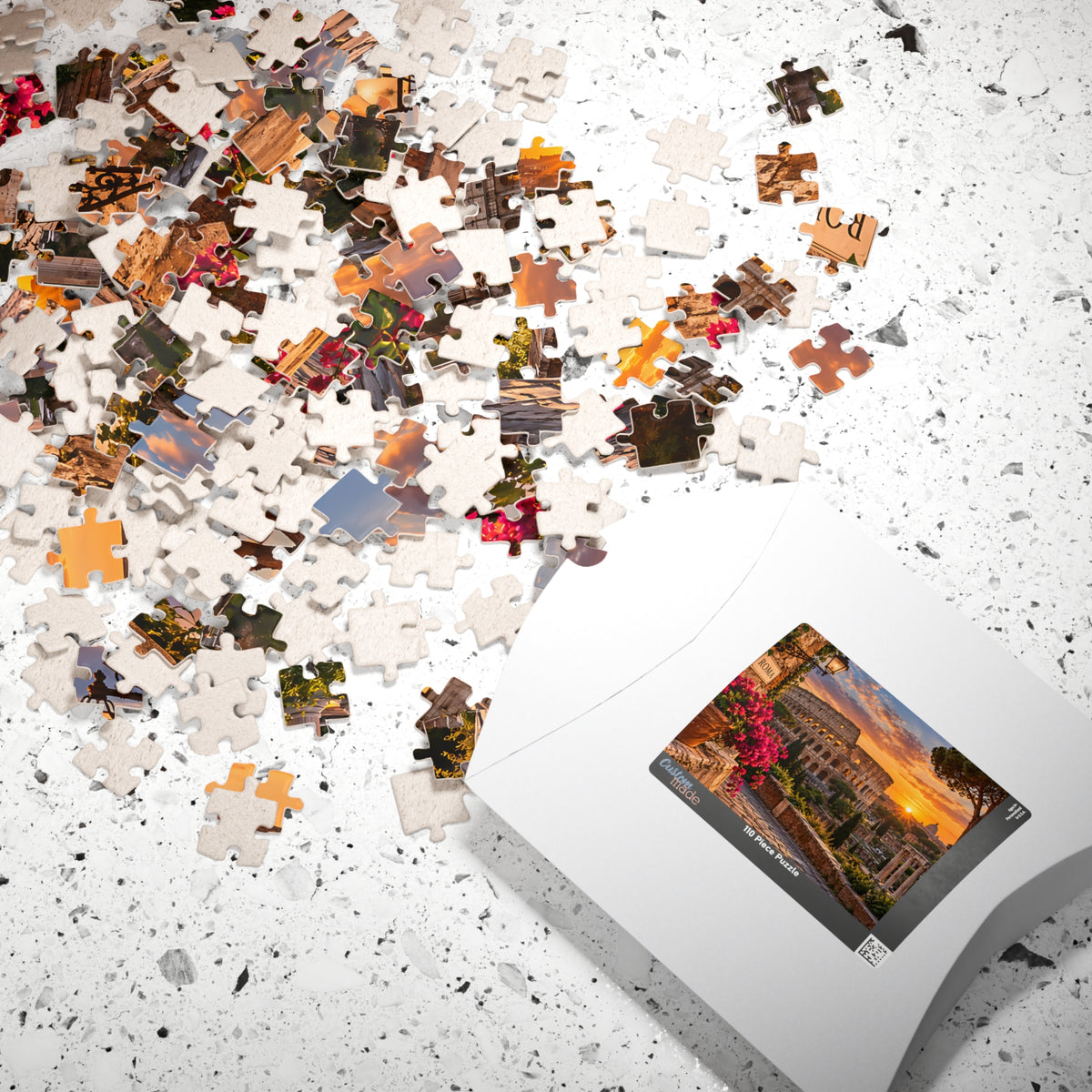 Rome Colosseum Puzzle – Italy Sunset Travel Jigsaw Puzzle (110, 252, 520, 1014-piece)