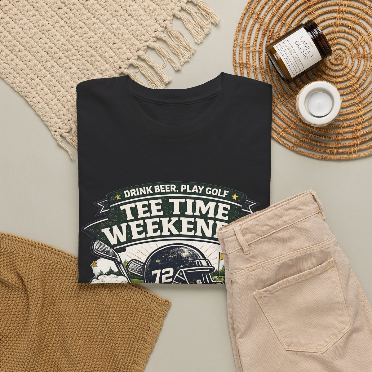 Golf & Beer T-Shirt – Tee Time Funny Golfing Graphic Tee