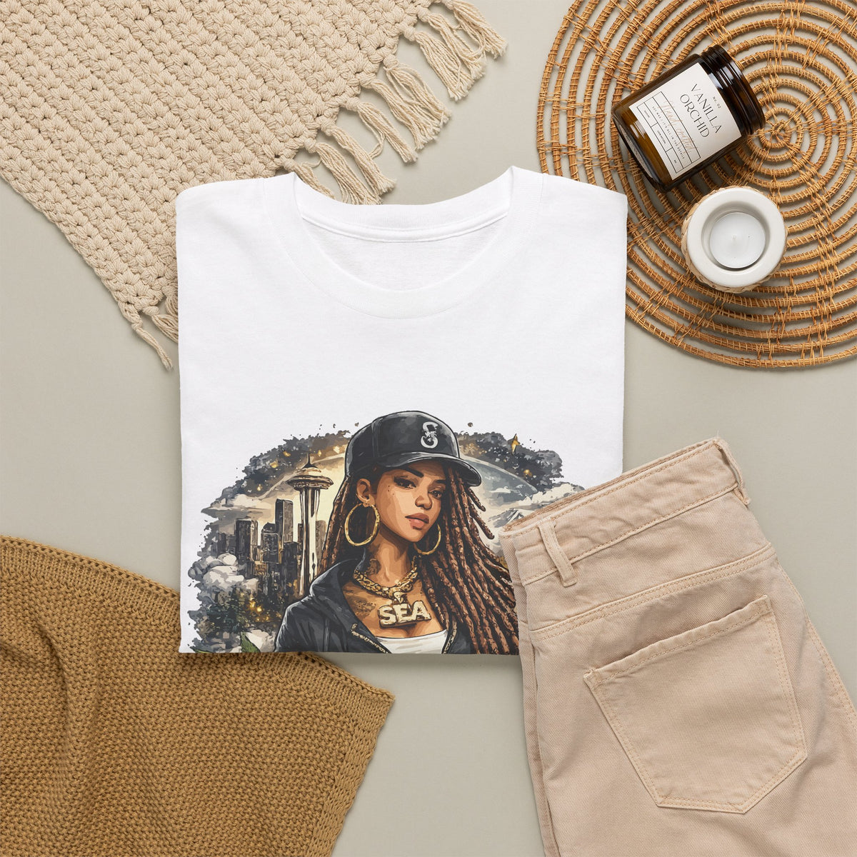 Seattle T-Shirt – Vintage Skyline, Coffee & Portrait Graphic Tee