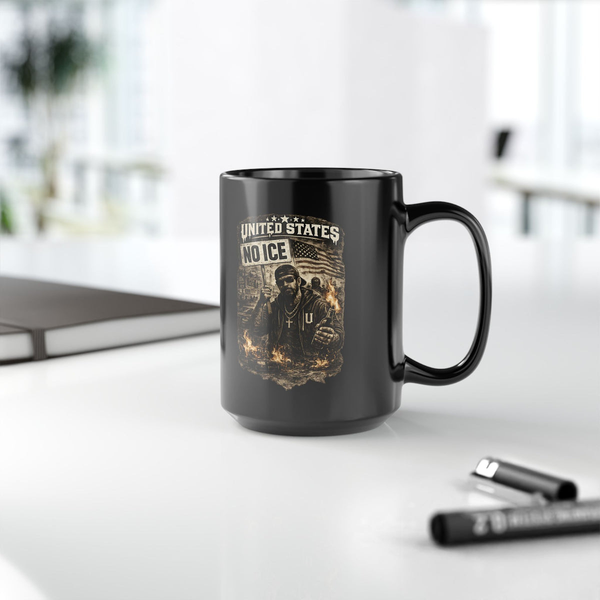 United States No ICE Mug Political Protest Coffee Cup Activist Statement Gift
