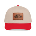 Montana Mountain Leather Patch Mid Profile Baseball Cap – Outdoor Adventure Hat
