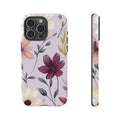 Elegant Wildflower Tough Phone Case – Soft Pastel Floral Design