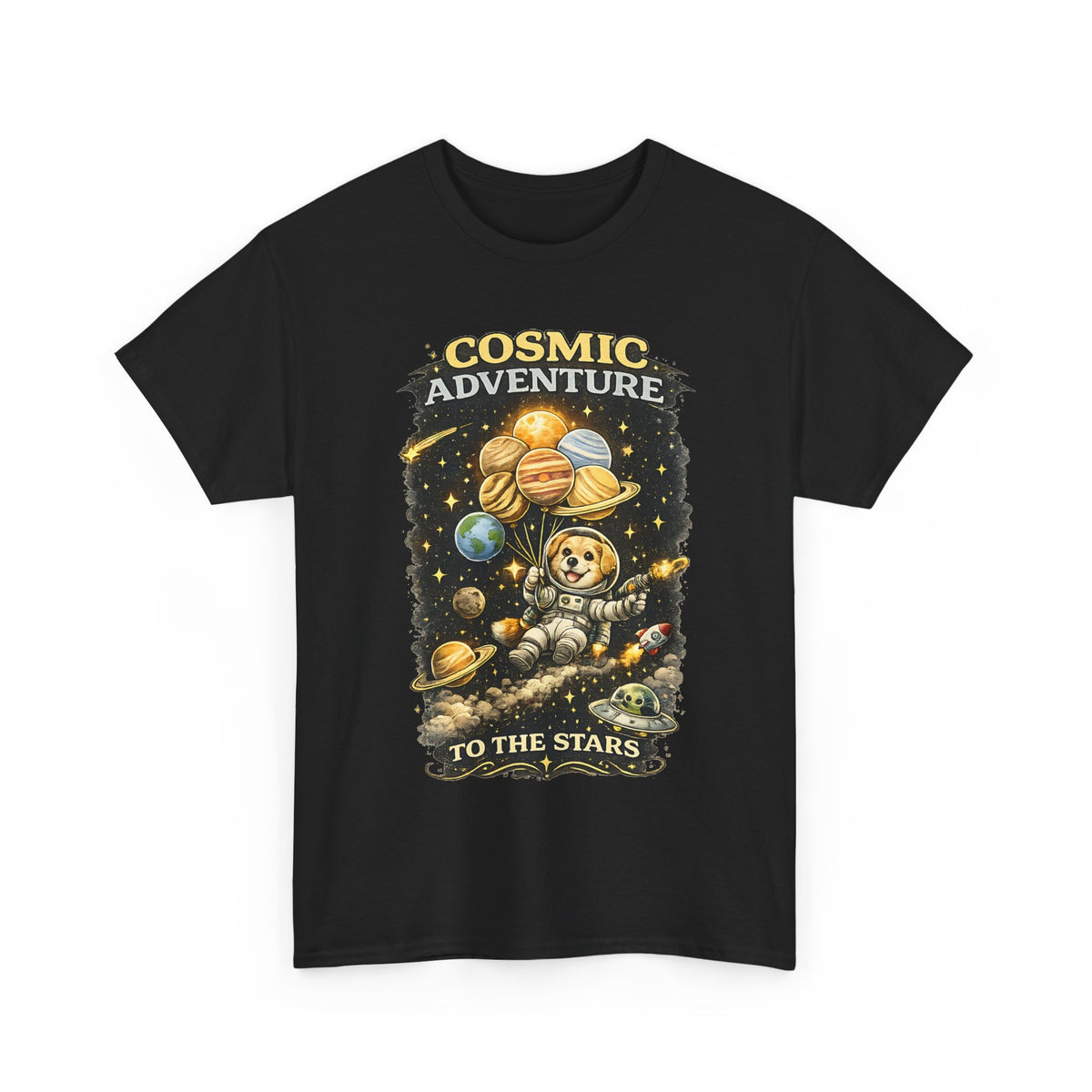 Astronaut Dog T-Shirt – Space Adventure Cosmic Graphic Tee