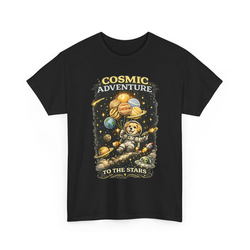 Astronaut Dog T-Shirt – Space Adventure Cosmic Graphic Tee