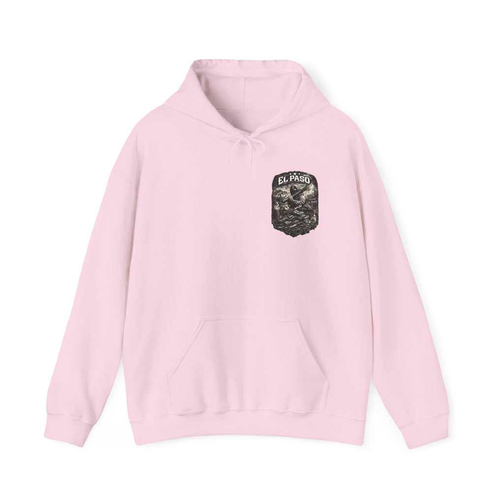 El Paso Hoodie Texas Border Streetwear, Dark Western Graphic Hoodie, Urban Unisex Sweatshirt