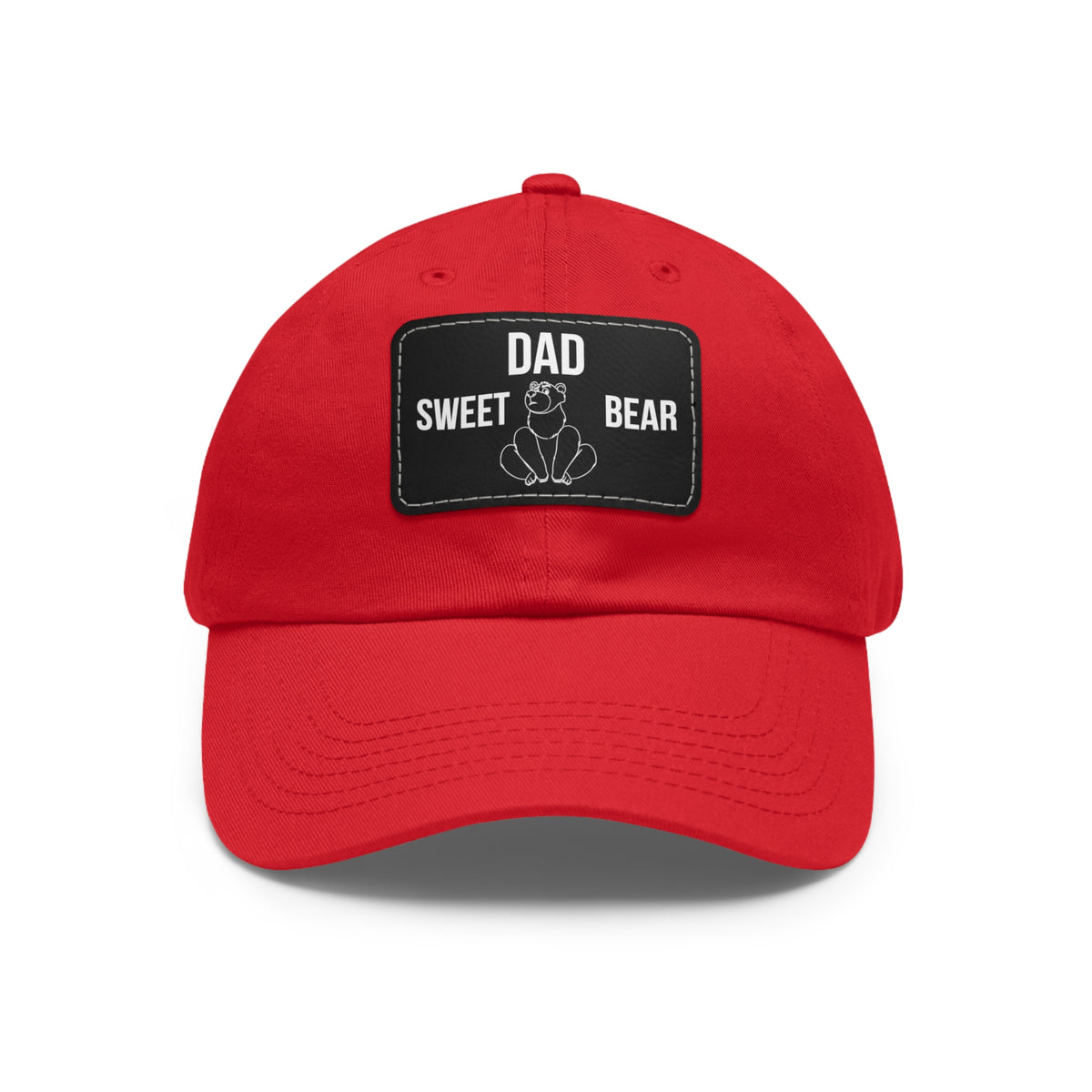 Dad Sweet Bear Leather Patch Hat – Father’s Day Dad Gift Baseball Cap