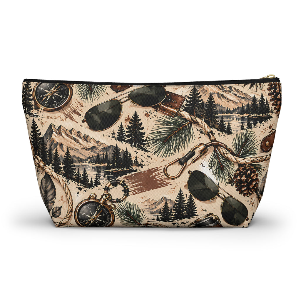 Mountain Adventure Pouch – Vintage Outdoor Explorer Print