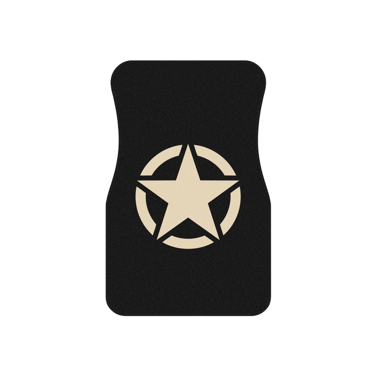 Military Star Car Floor Mats – Black 4-Piece Set