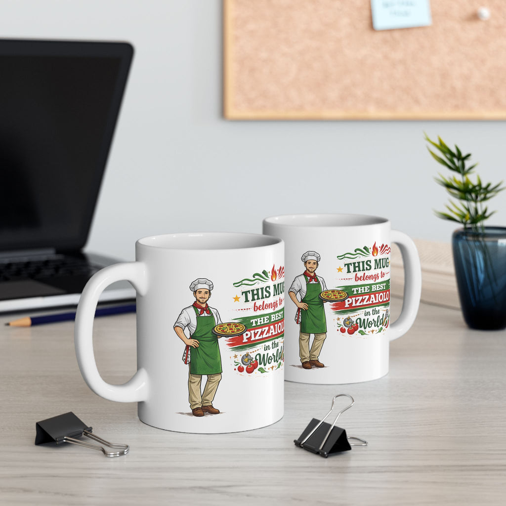 Best Pizzaiolo Mug This Mug Belongs To The Best Pizza Maker in the World, Italian Chef Coffee Mug Gift