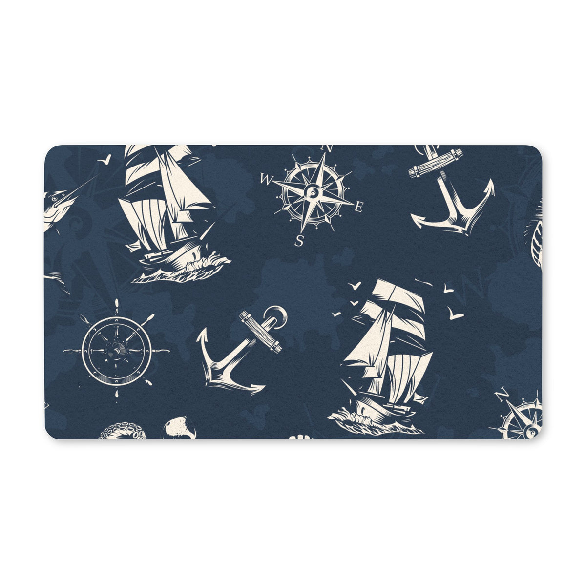 Nautical Sailboat Doormat – Coastal Ocean Entryway Mat