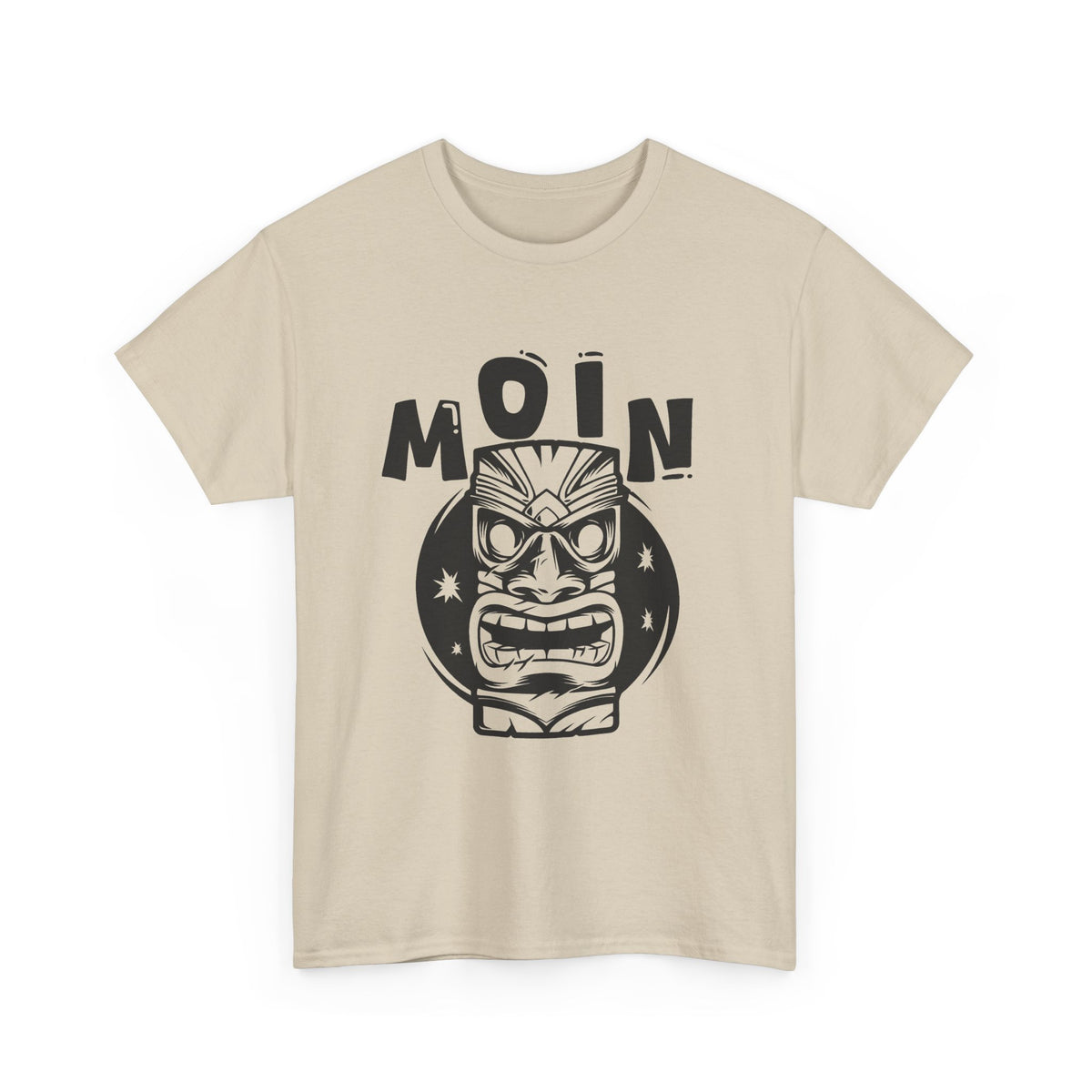 “MOIN” Tiki Mask T-Shirt – Tropical Streetwear Graphic Tee