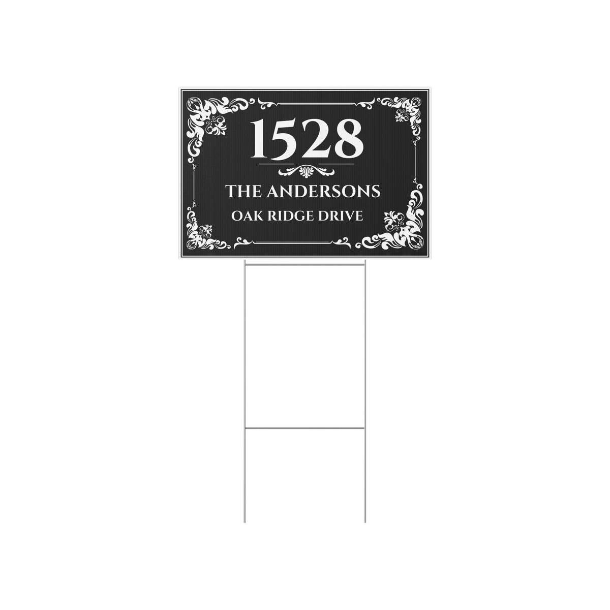Personalized Family Name Yard Sign – Custom House Number & Address – Y2