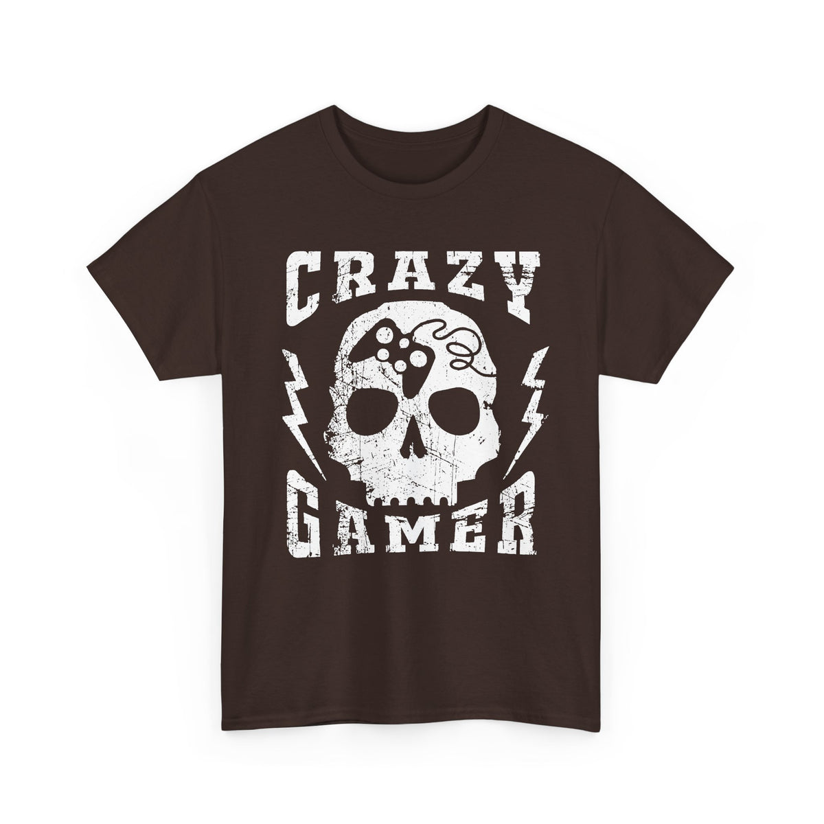 Crazy Gamer T-Shirt – Skull Gaming Streetwear Graphic Tee