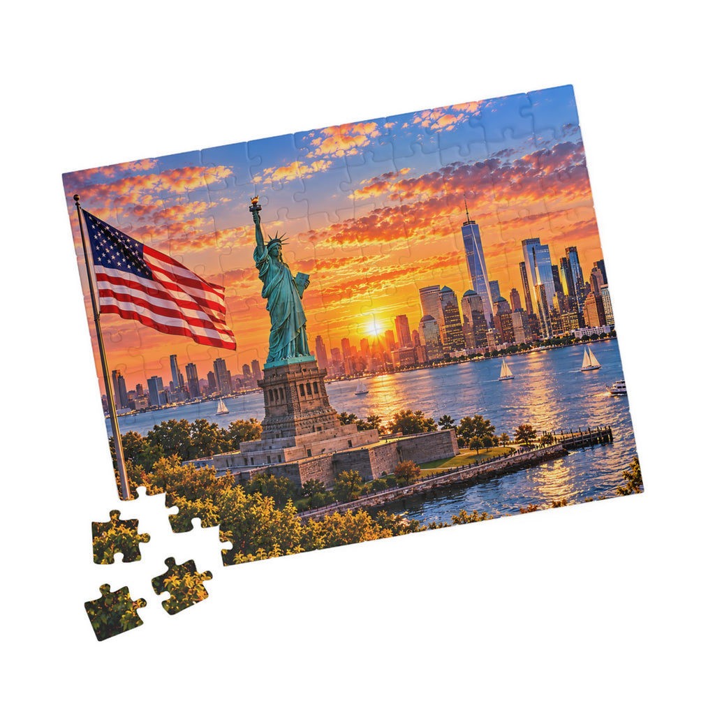 New York City USA Puzzle – Statue of Liberty Jigsaw Puzzle (110, 252, 520, 1014-piece)