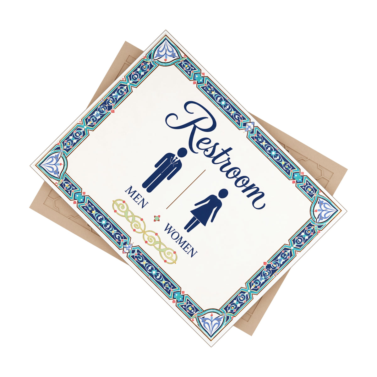 Decorative Ceramic Restroom Sign – Men & Women – SE4