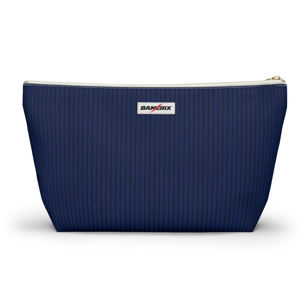 Bamerix Signature Pouch – Navy Pinstripe Minimal Design