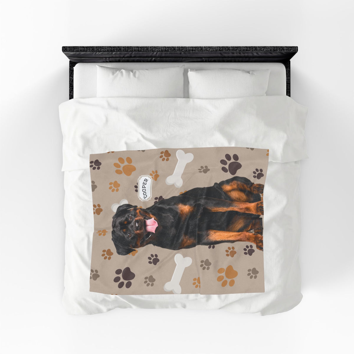 Custom Pet Blanket with Photo  Name  Personalized Dog Blanket  Cat Photo Throw  Sherpa Plush Pet Memorial Gift PET2