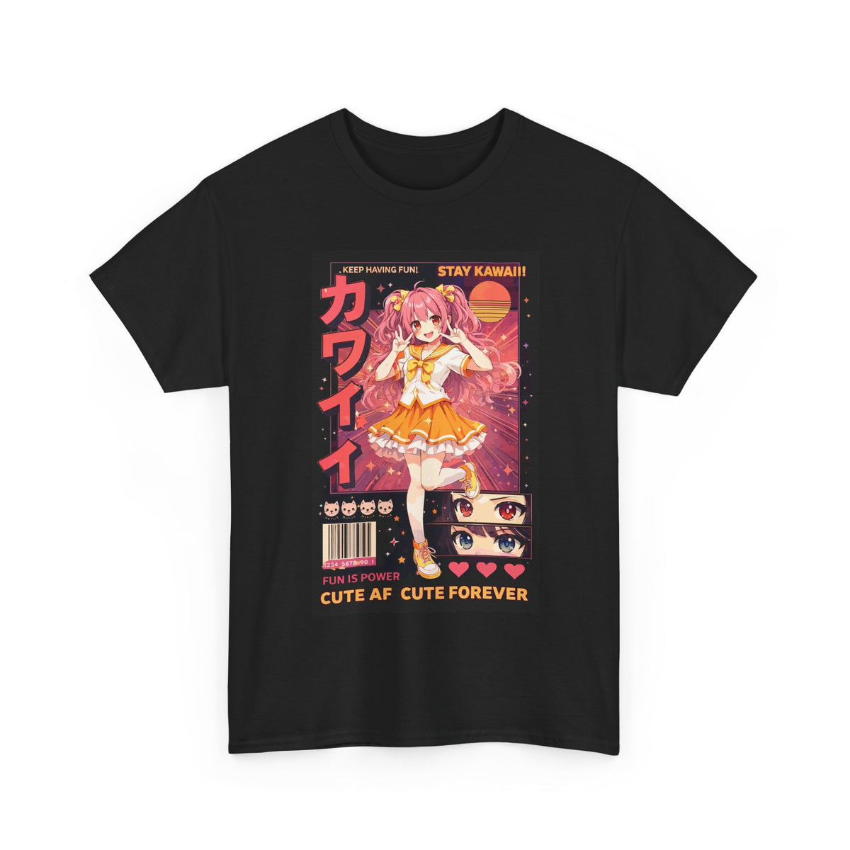 Kawaii Anime Girl T-Shirt – Japanese-Inspired Graphic Tee