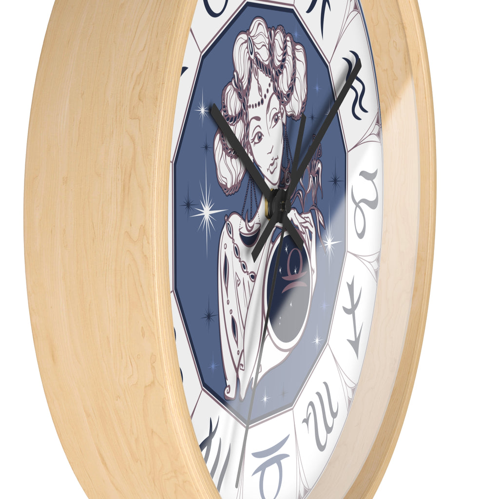 Zodiac Aries Illustration Wall Clock | Astrological Symbols Timepiece