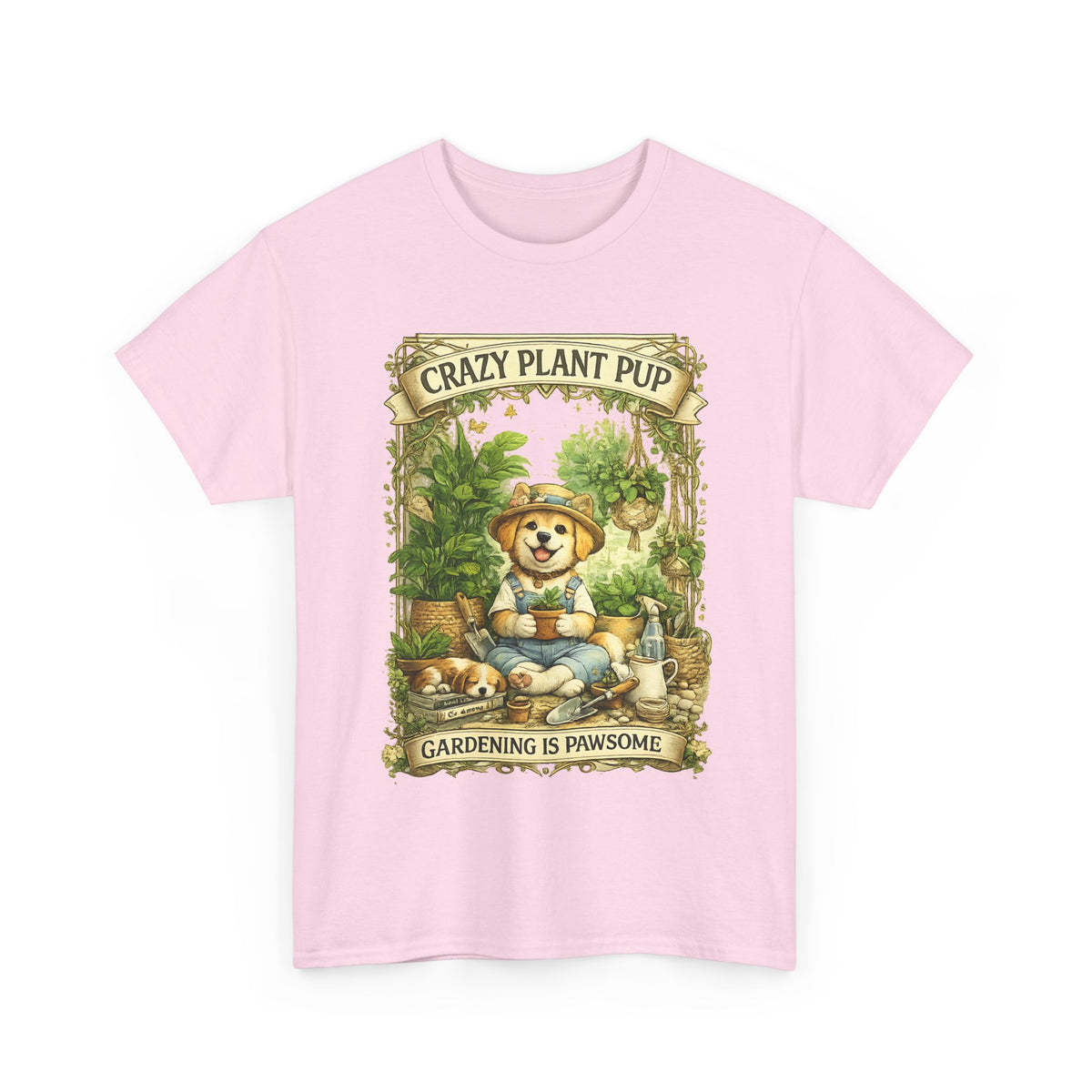 Crazy Plant Pup T-Shirt – Funny Dog & Plant Lover Graphic Tee