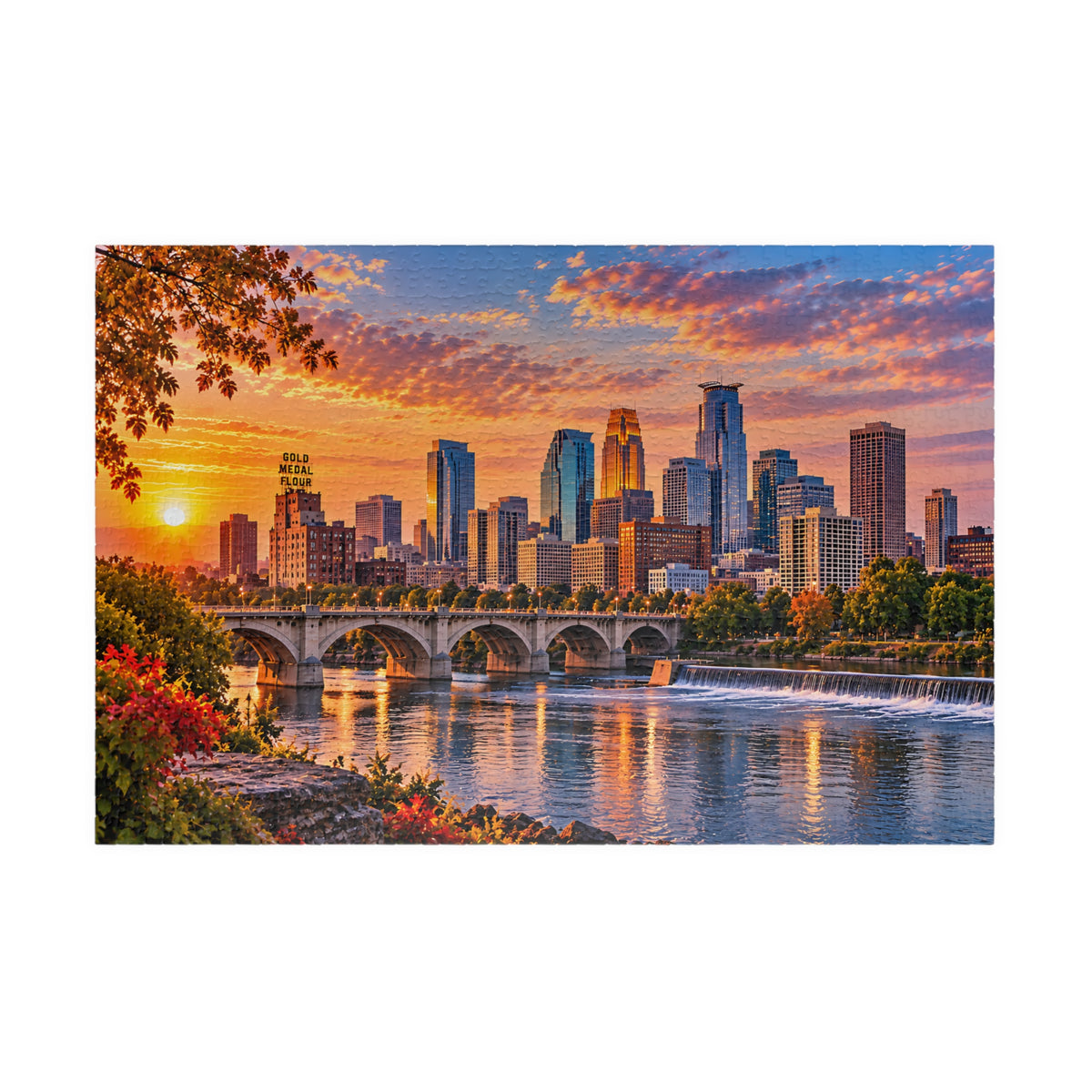 Minneapolis Minnesota Puzzle – City Skyline Jigsaw Puzzle (110, 252, 520, 1014-piece)