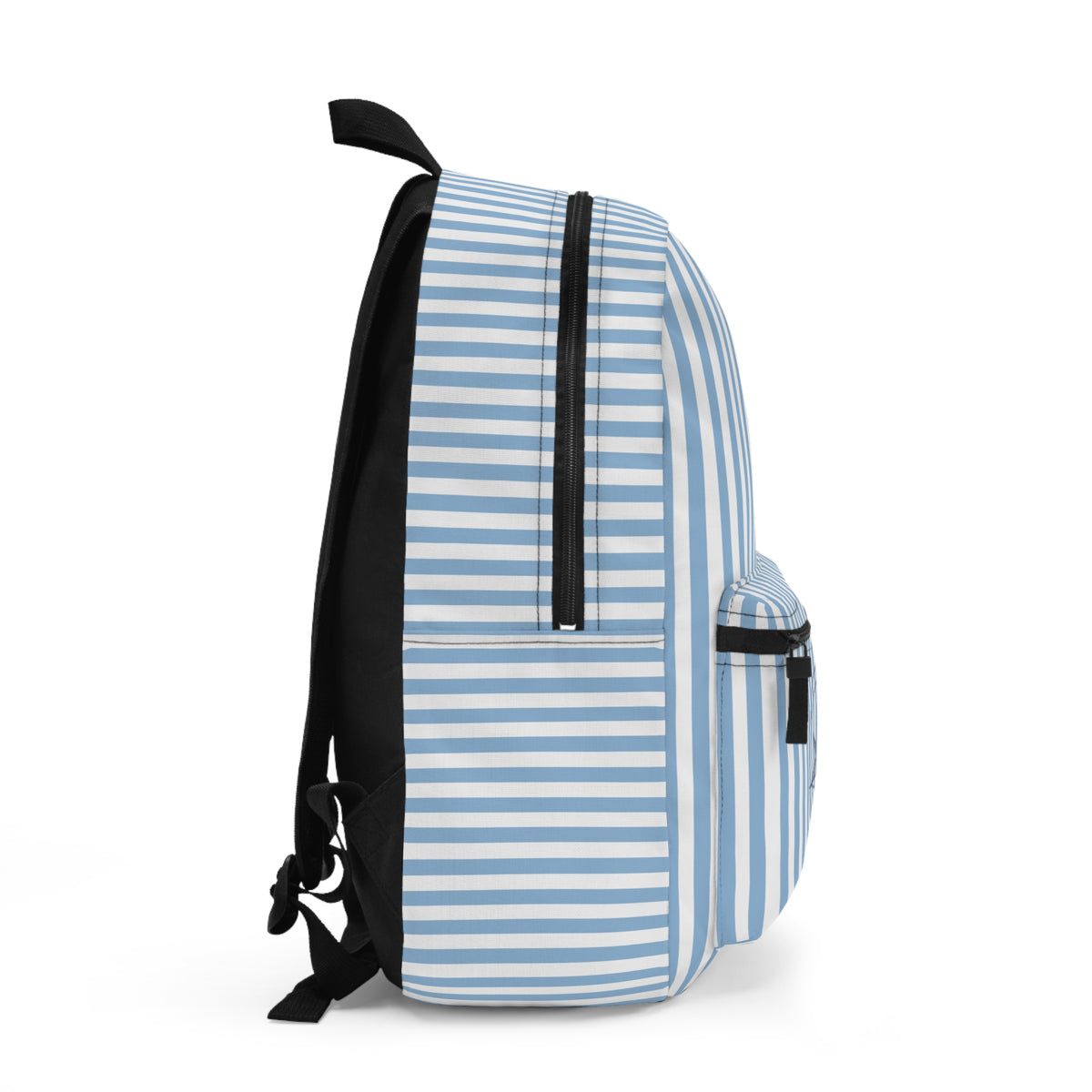 Nautical Striped Backpack – Blue & White Compass Graphic Backpack