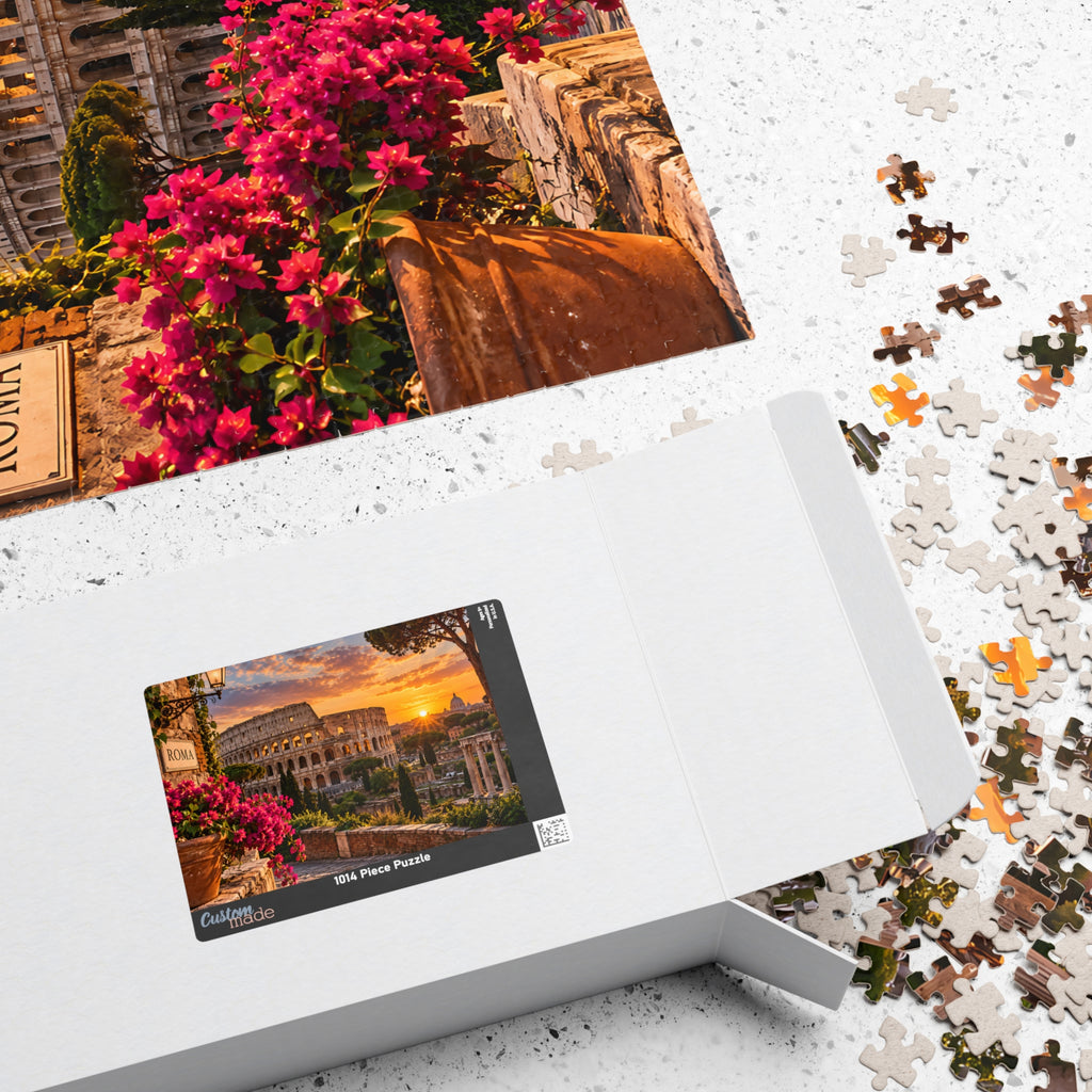 Rome Colosseum Puzzle – Italy Sunset Travel Jigsaw Puzzle (110, 252, 520, 1014-piece)