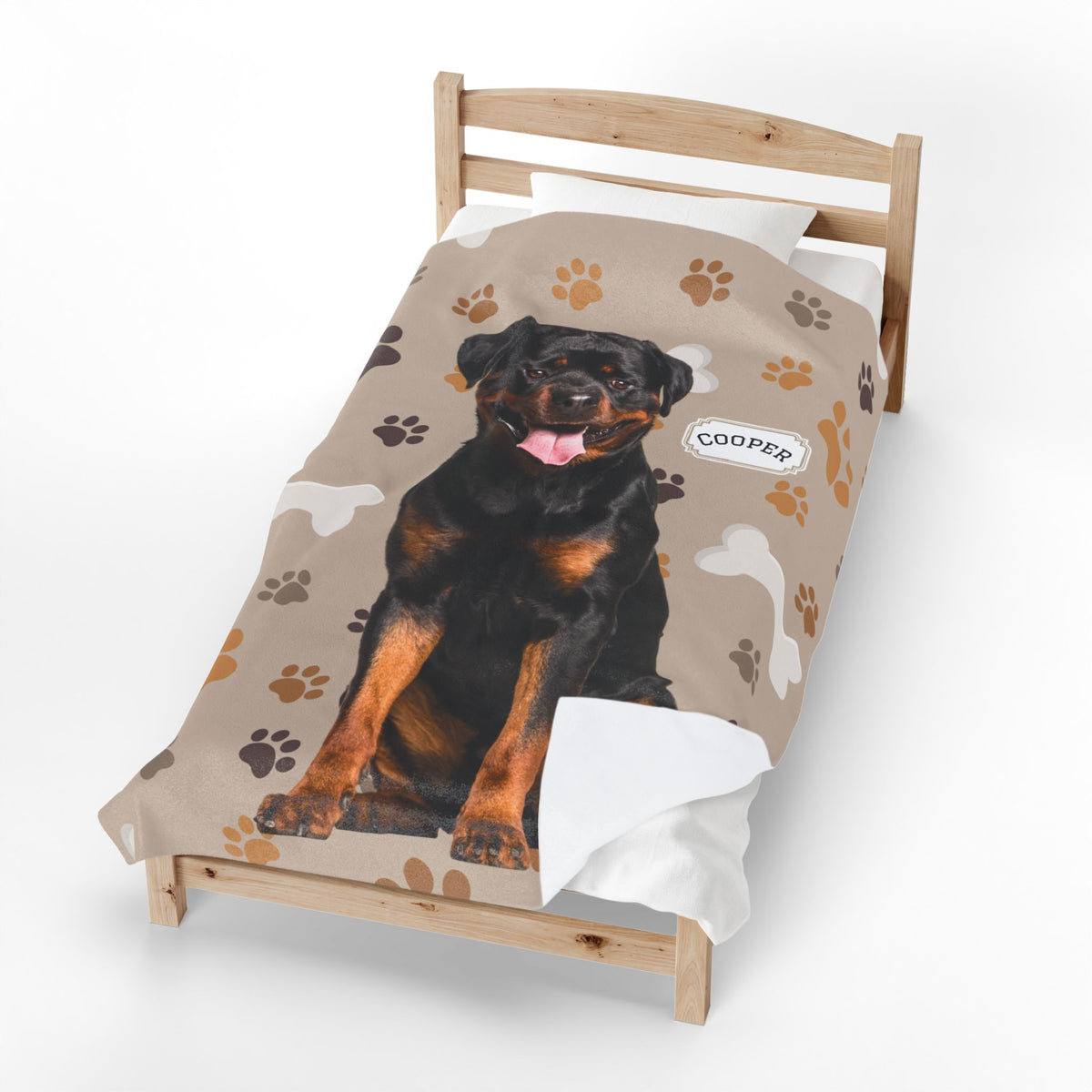 Custom Pet Blanket with Photo  Name  Personalized Dog Blanket  Cat Photo Throw  Sherpa Plush Pet Memorial Gift PET2