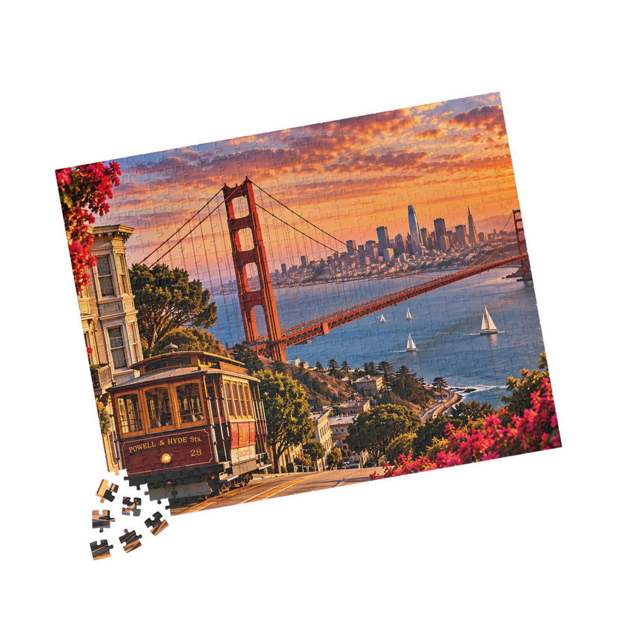 San Francisco Puzzle – Golden Gate Bridge Jigsaw Puzzle (110, 252, 520, 1014-piece)