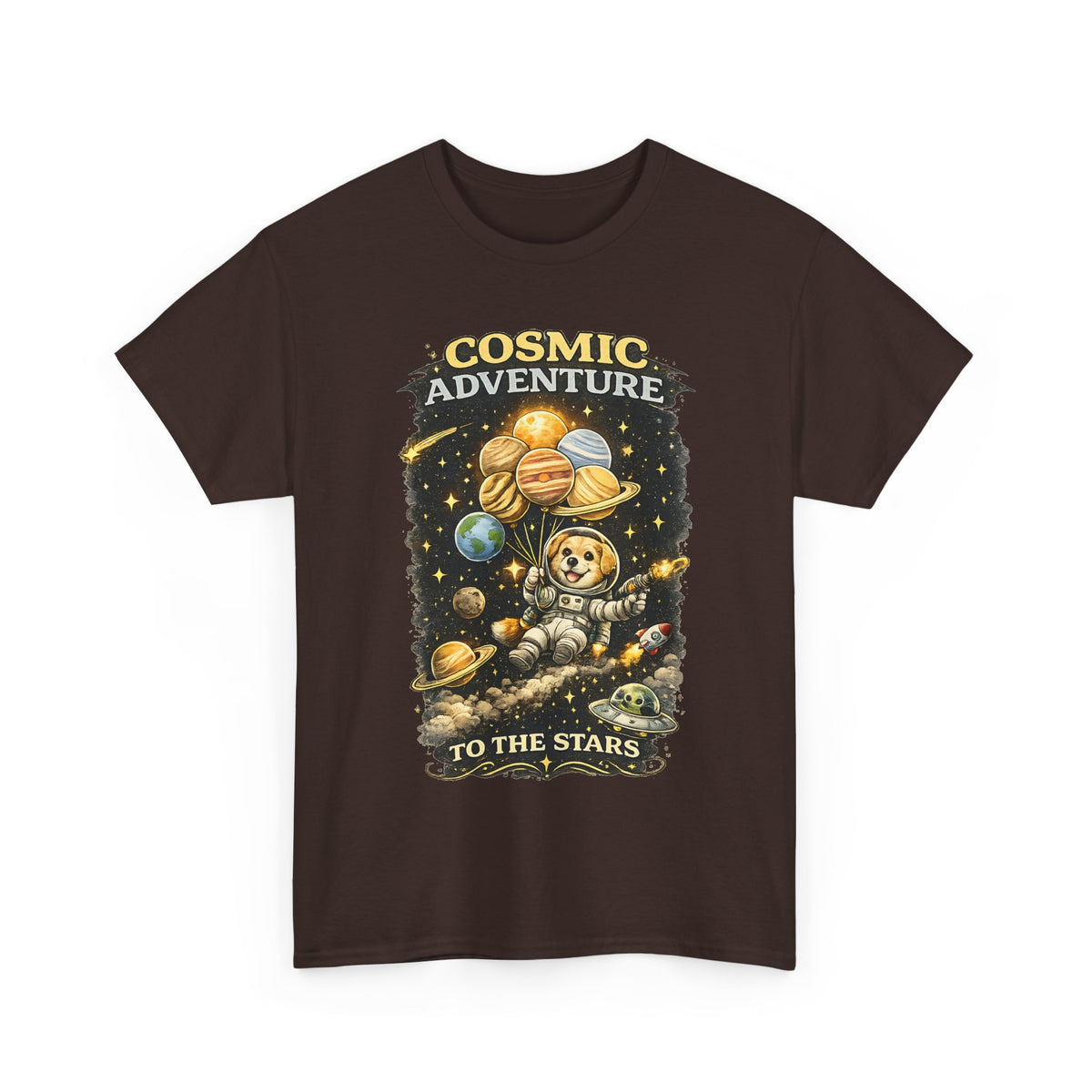 Astronaut Dog T-Shirt – Space Adventure Cosmic Graphic Tee