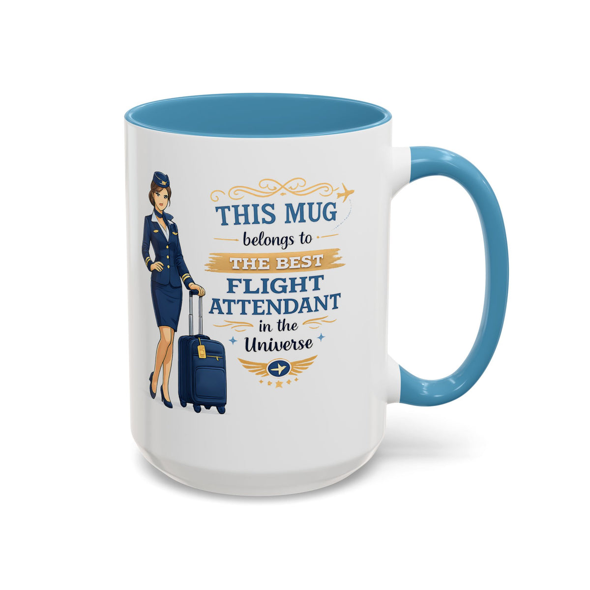 Best Flight Attendant Mug  This Mug Belongs To The Best Flight Attendant in the Universe, Cabin Crew Coffee Mug Gift