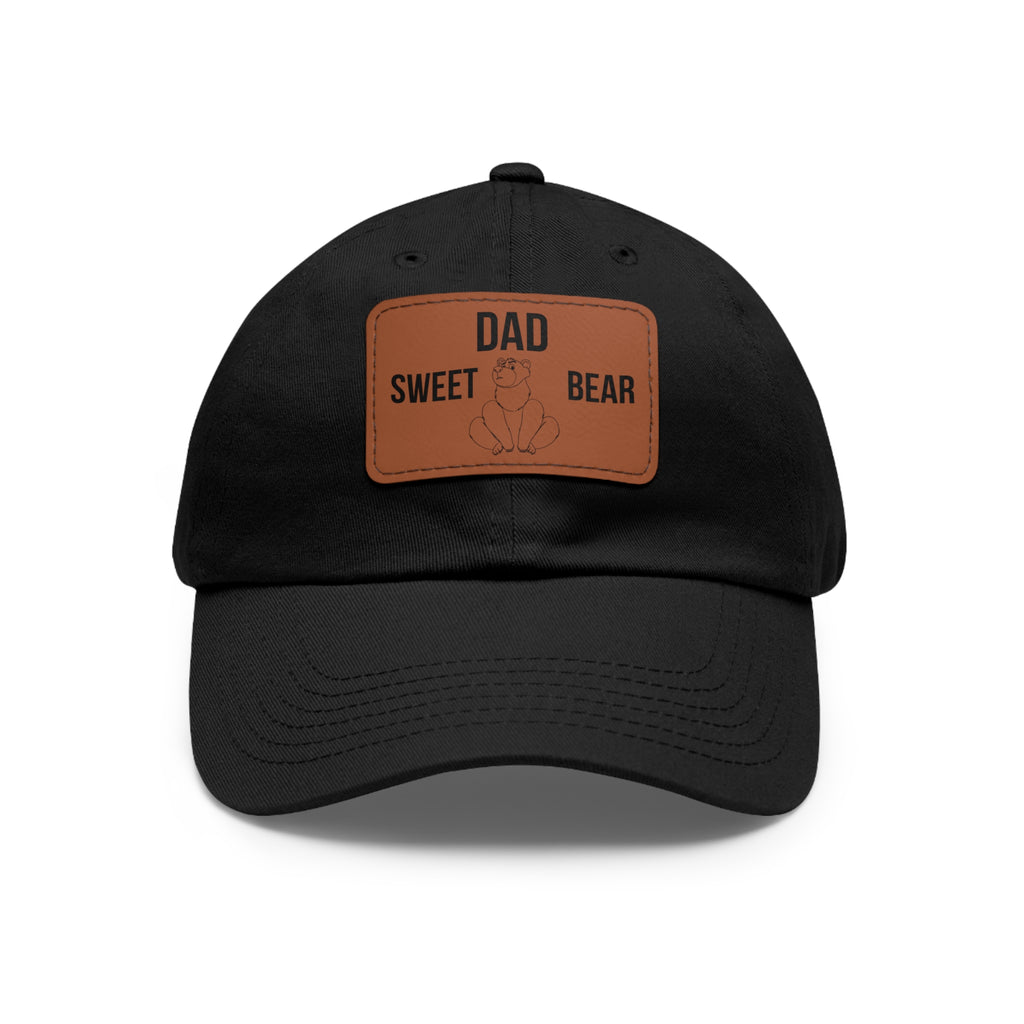 Dad Sweet Bear Leather Patch Hat – Father’s Day Dad Gift Baseball Cap
