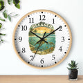 Blessed Sea Turtle Wall Clock | Beach Sunset Ocean Decor