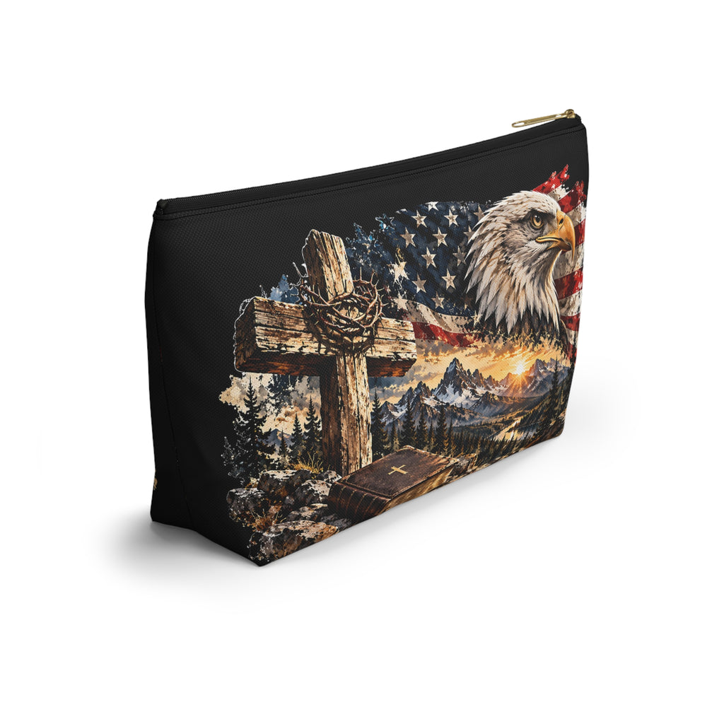 Faith & Freedom Pouch – American Eagle Christian Graphic