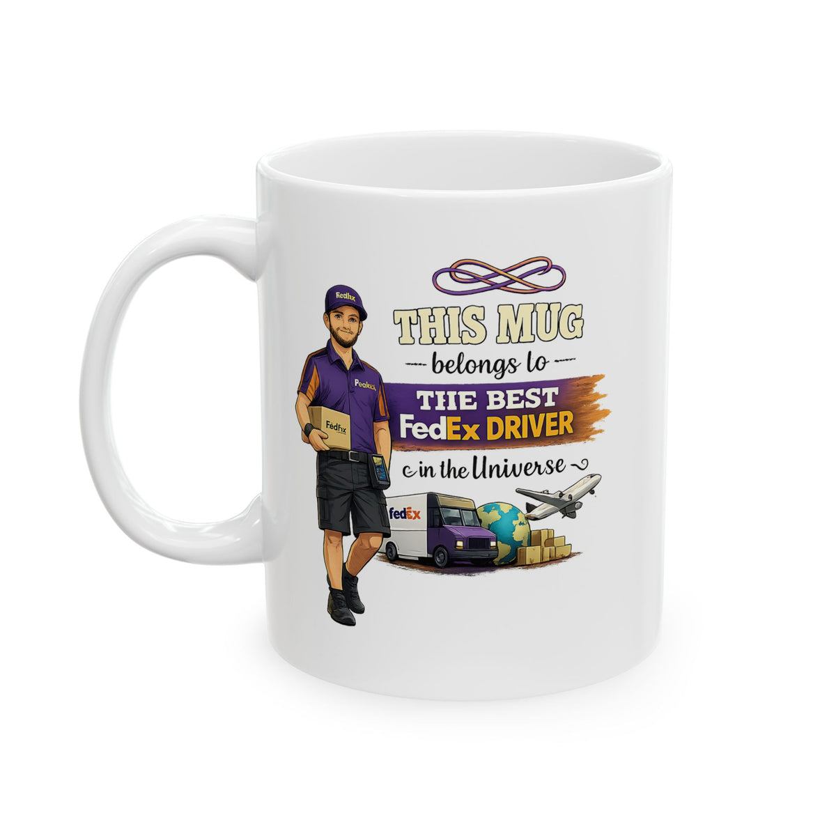 Best Delivery Driver Mug  This Mug Belongs To The Best Shipping Courier in the Universe, Delivery Driver Coffee Mug Gift