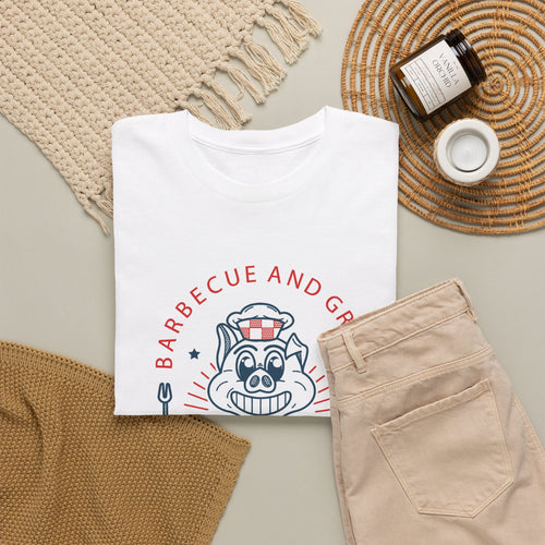 BBQ Pig Chef T-Shirt – Retro Barbecue & Grill Graphic Tee