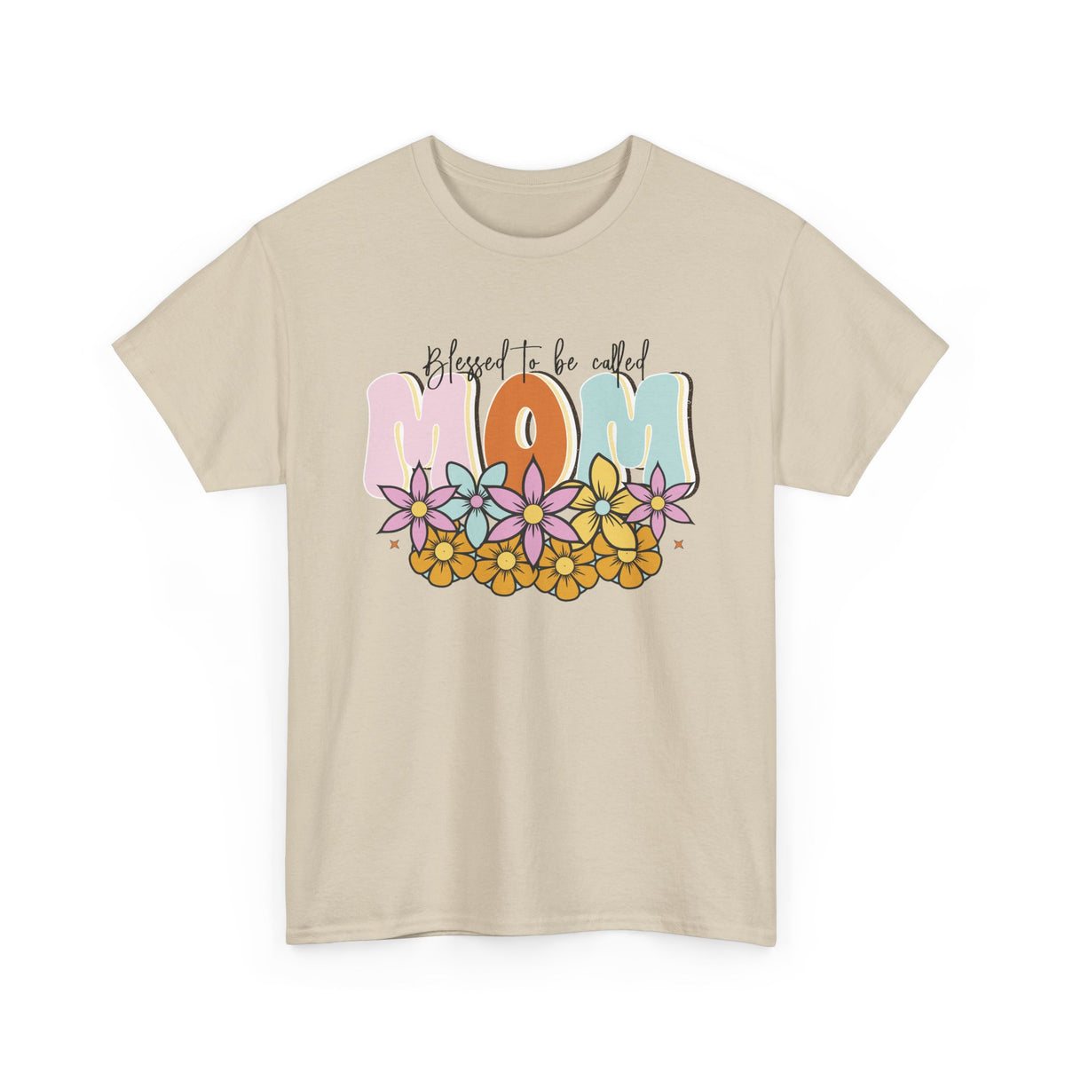“Blessed to Be Called Mom” T-Shirt – Floral Motherhood Graphic Tee