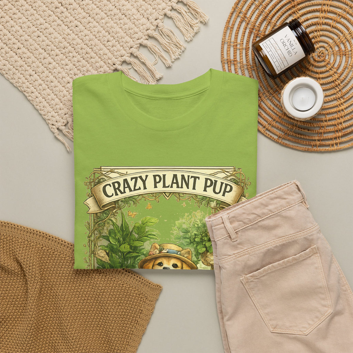 Crazy Plant Pup T-Shirt – Funny Dog & Plant Lover Graphic Tee