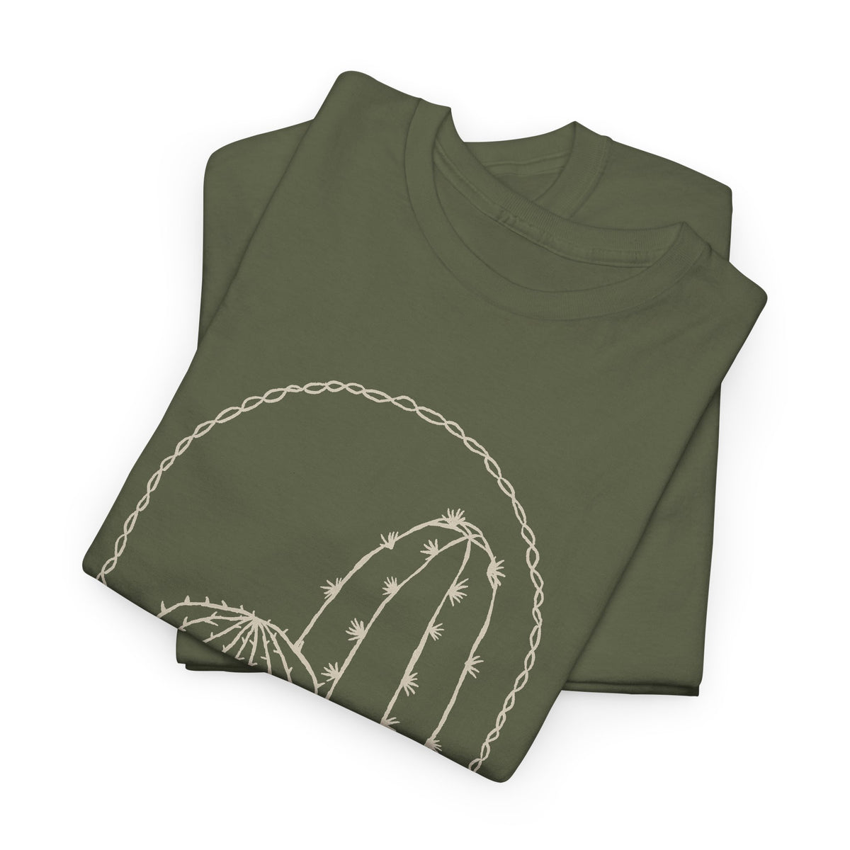 Minimal Cactus T-Shirt – Desert Line Art Unisex Graphic Tee