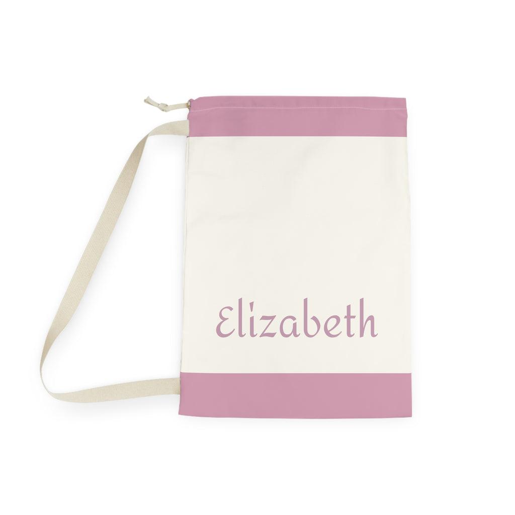 Pink Colorblock Laundry Bag | Canvas Drawstring Pouch