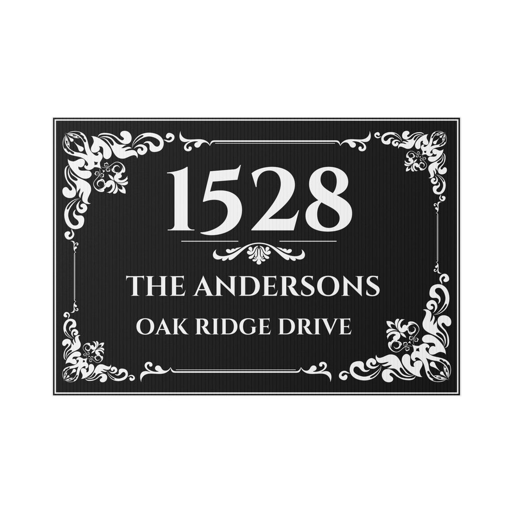 Personalized Family Name Yard Sign – Custom House Number & Address – Y2