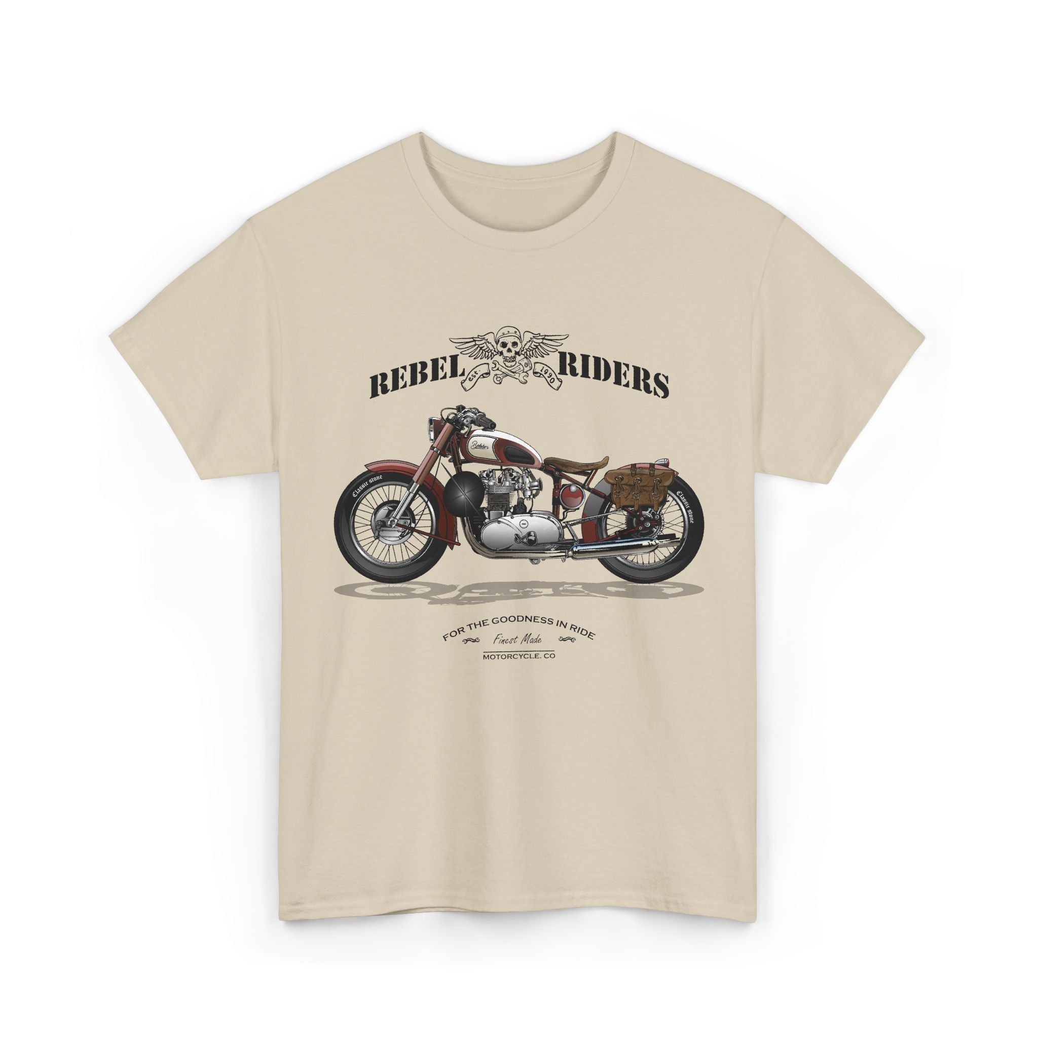 Vintage Motorcycle Tee – "Rebel Riders" Classic Bike Graphic – Bamerix