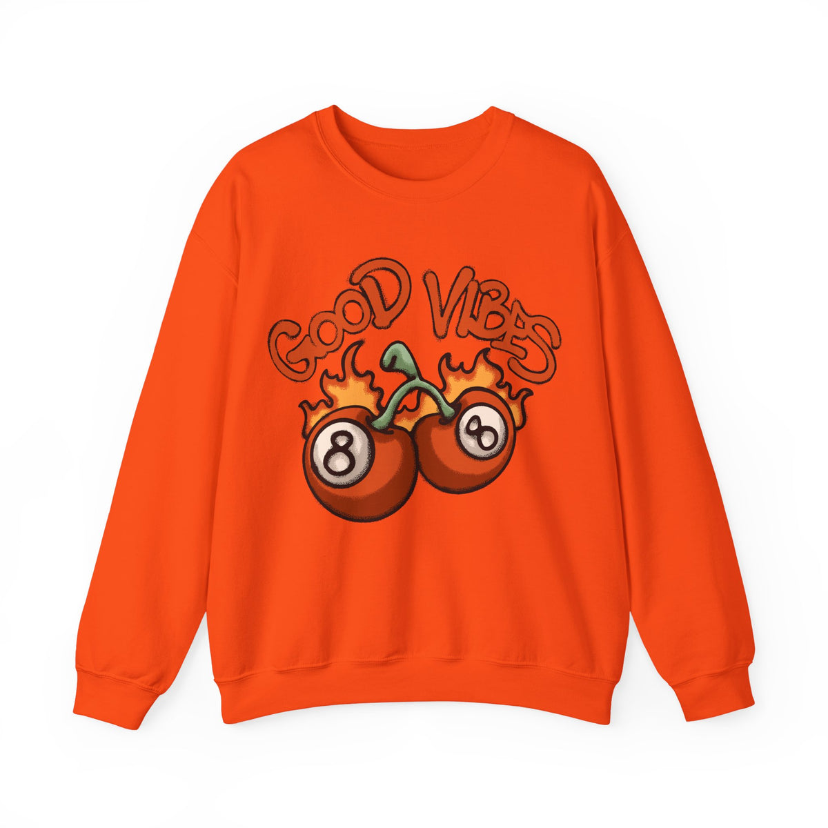 Good Vibes Flaming 8-Ball Tomatoes Sweatshirt